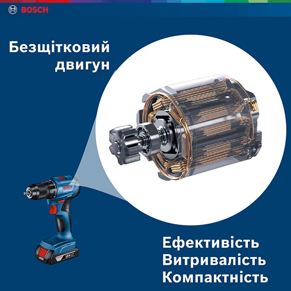 Шуруповерт аккумуляторный Bosch Professional GSR 185 (1 Ак) brushless 06019K3001