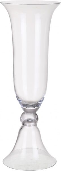 Ваза скляна прозора 22х60 см Wrzesniak Glassworks