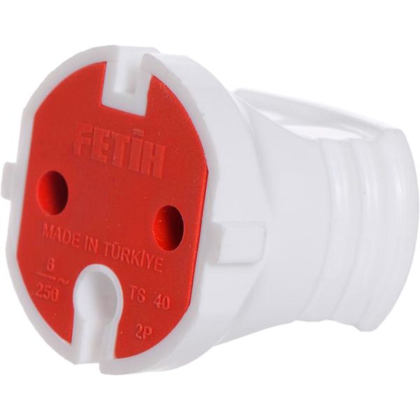 Гнездо Fetih без заземления 220В 16А IP20 белое