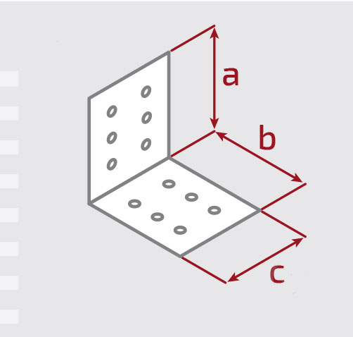 Кутник перфорований Profstal рівносторонній 40x40x40 мм 1,8 мм