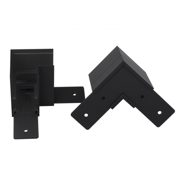 Соединитель угловой Hopfen внешний 001 для шинопровода магнитного черный 395875 