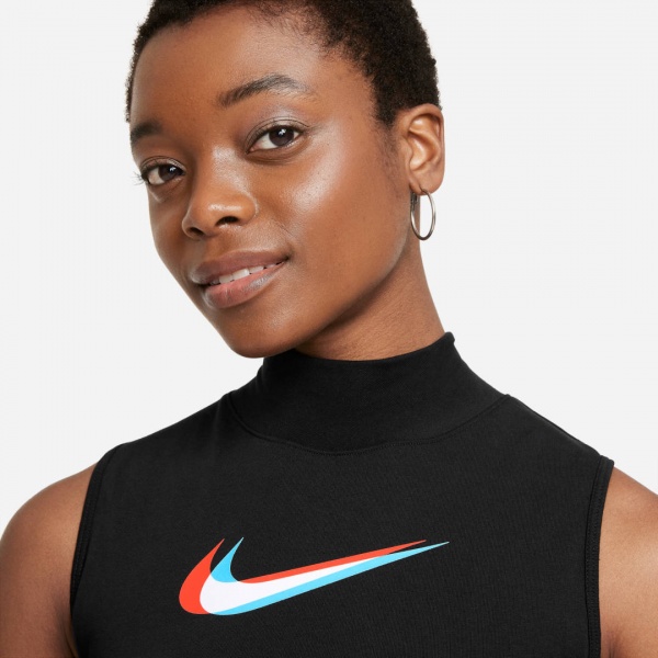 Майка Nike W NSW TANK MOCK PRNT DM4602-010 р.L чорний