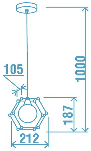 Підвіс Victoria Lighting Honeycomb/SP1 1x5 Вт G9 чорний 