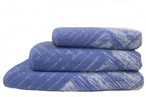 Рушник махровий Shane 50x90 см синій із малюнком La Nuit 