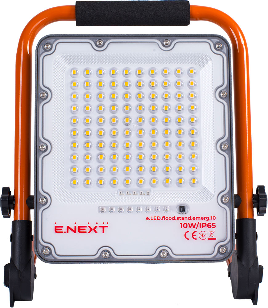 Фонарь светодиодный E.NEXT e.LED.flood.stand.emerg.10 оранжевый