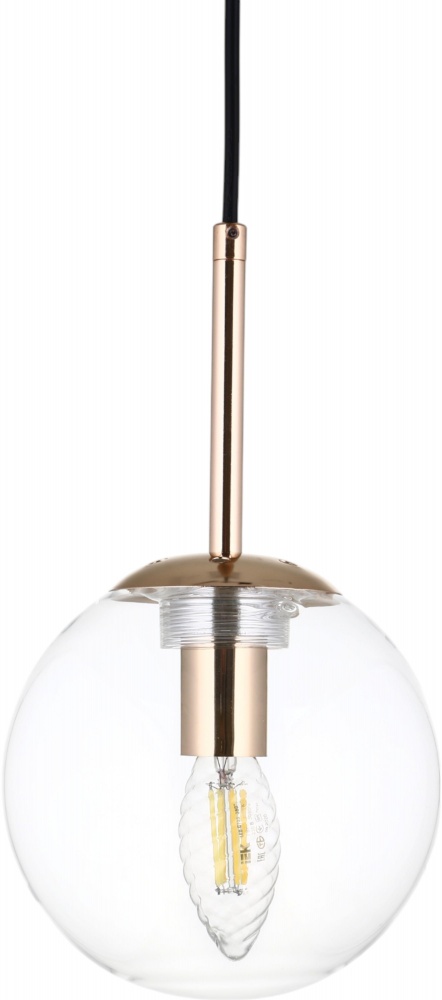 Підвіс Sensio Anje 1x40 Вт E14 золото/прозорий LS-74657/1PG-E1440W