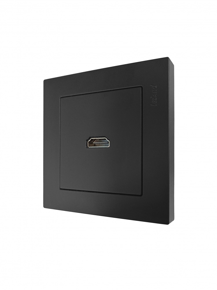 Механізм розетки HDMI Lezard Vesna антрацит 742-4288-203