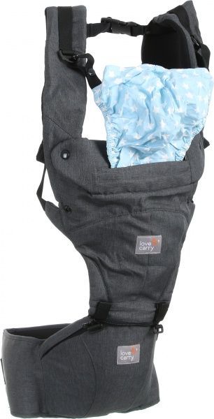 Эрго-рюкзак Хипсит 6 в 1 Love & Carry серый с черным Хіпсіт 