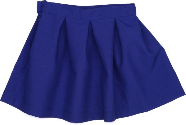 Юбка для девочек в складку Україна р.122-128 синий электрик С005Д 