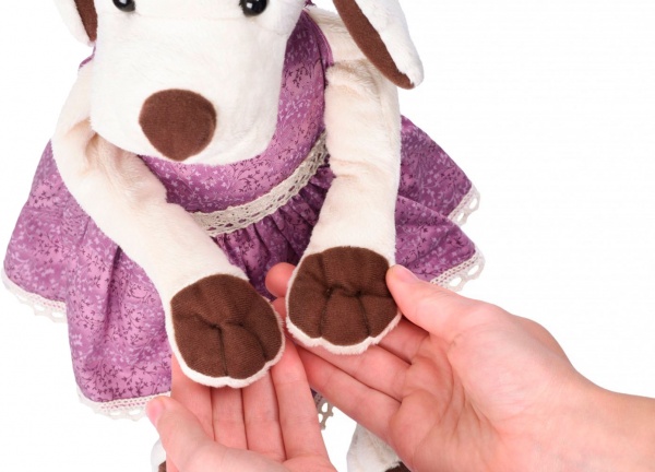 Мягкая игрушка Soft toy собачка 31 см разноцветный