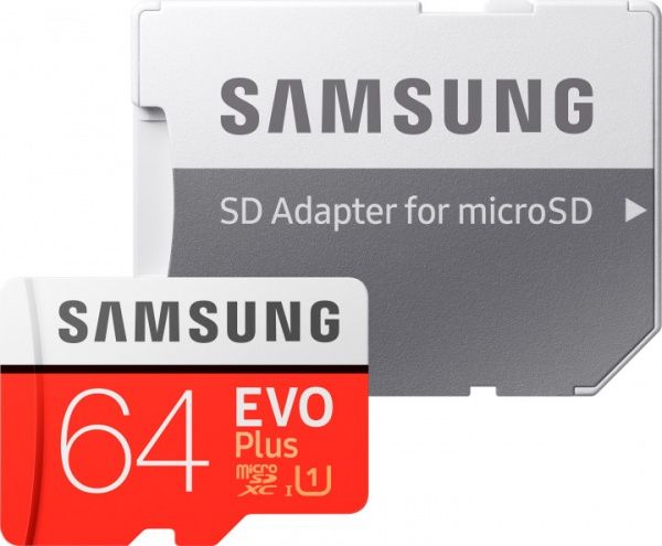 Карта памяти Samsung microSDXC 64 ГБ UHS Speed Class 1 (U1) (MB-MC64HA/RU) EVO Plus V2 