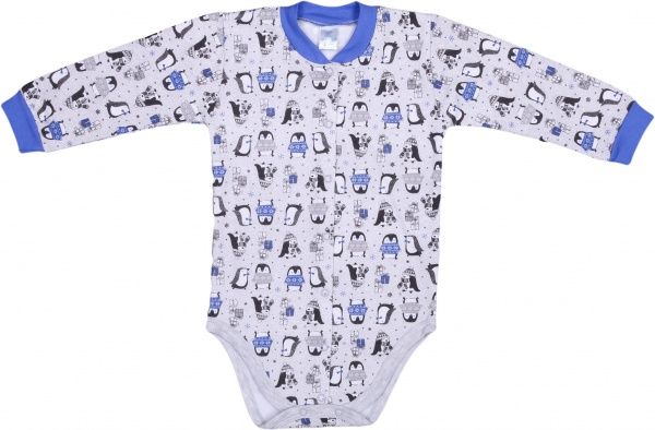Боди детское для мальчика Baby Veres Penguins р.56 голубой 