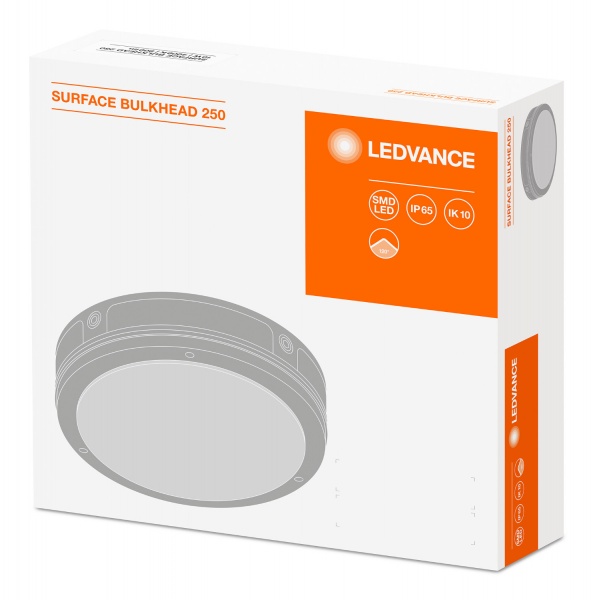 Світильник адміністративний LED Ledvance Surface Bulkhead 250 10 Вт IP65 білий 