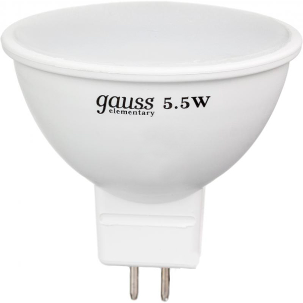Лампа світлодіодна Gauss Elementary 13516 5.5 Вт MR16 матова GU5.3 220 В 2700 К 