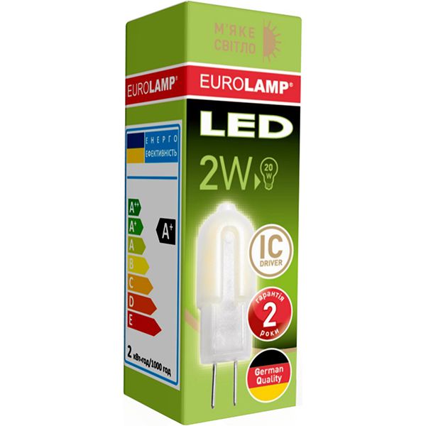 Лампа светодиодная Eurolamp капсульная G4 2 Вт 3000 К 220 В LED-G4-0227(220)P 5 в 1
