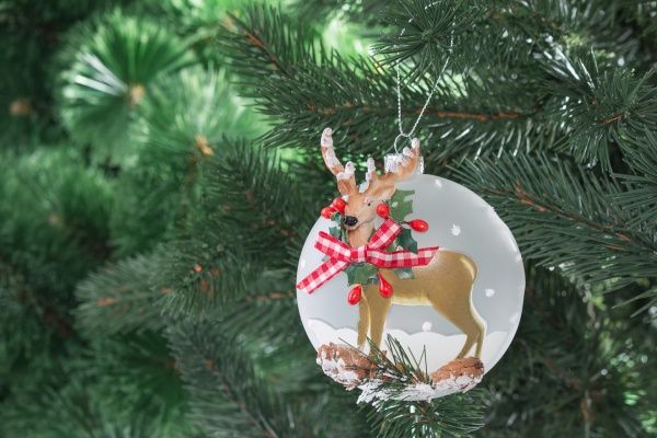 Шар стеклянный Олень кантри d100 JF150451 