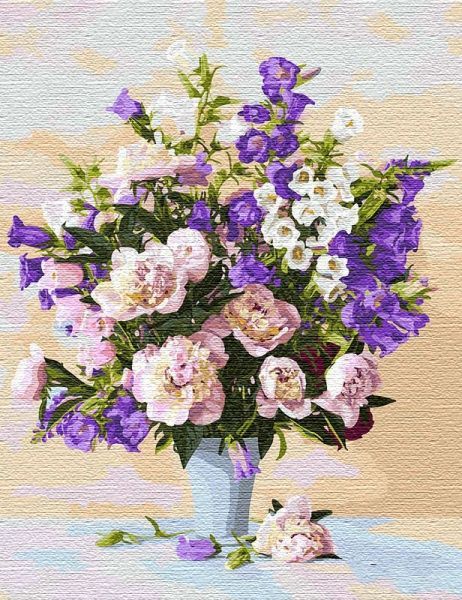 Картина по номерам Яркие колокольчики 50х65 Идейка 