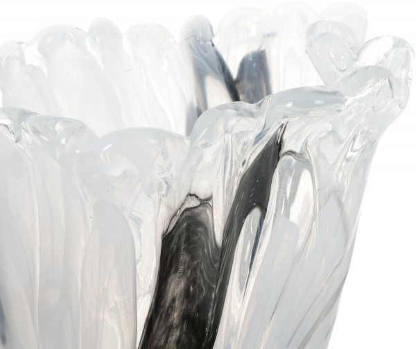 Ваза Antonio Tammaro Zebrine 35 см Чорно-біла 