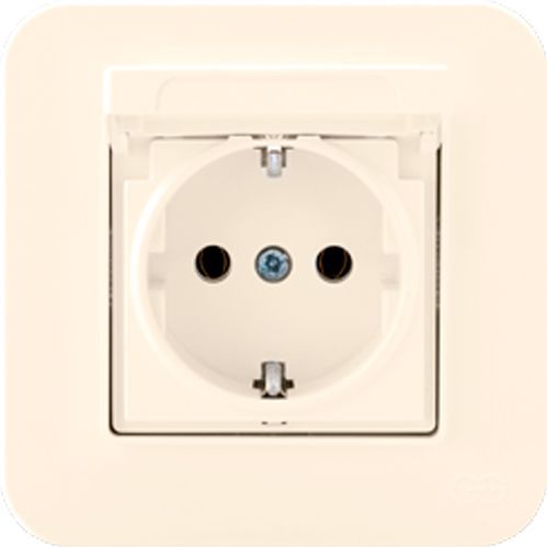 Розетка с заземлением Gunsan Radius крем 01 37 12 00 100 117