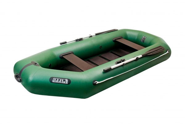 Лодка надувная Ладья гребний ЛТ-310С со слань-ковриком зеленый