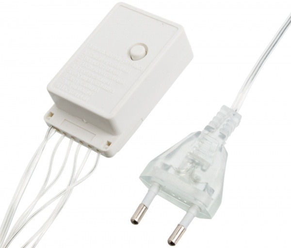 Электрогирлянда линейная белая 120 ламп 12 м 