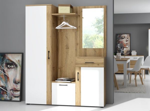 Передпокій Accord Trio білий / дуб артізан 