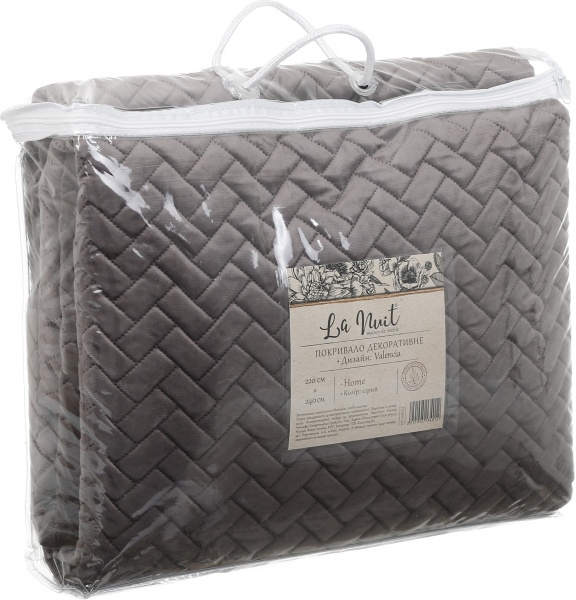 Покривало Valencia 220x240 см La Nuit сірий 