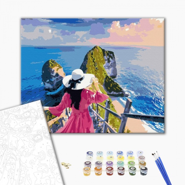 Картина за номерами Леді на островах BS51548 40x50 см Brushme 