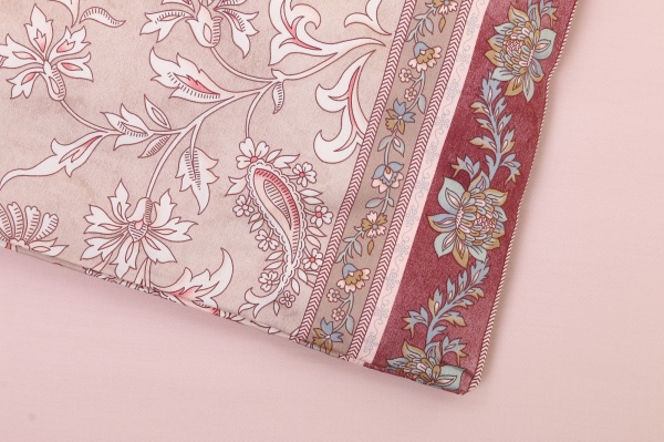 Комплект постільної білизни Como 41 2 рожевий із малюнком Grandfoulard 