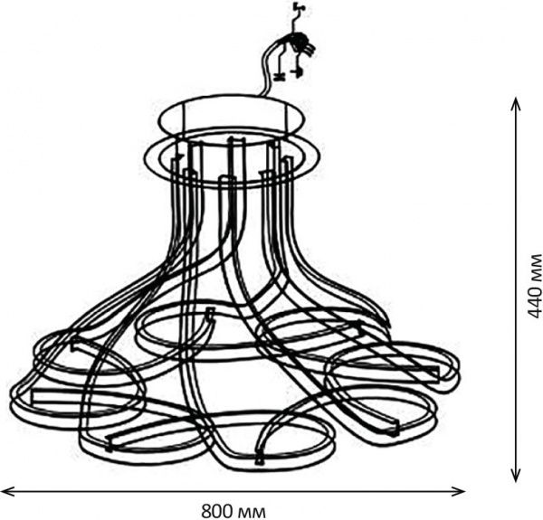 Люстра светодиодная Hopfen 140W з пультом ДУ 140 Вт белый Cassiopeia 