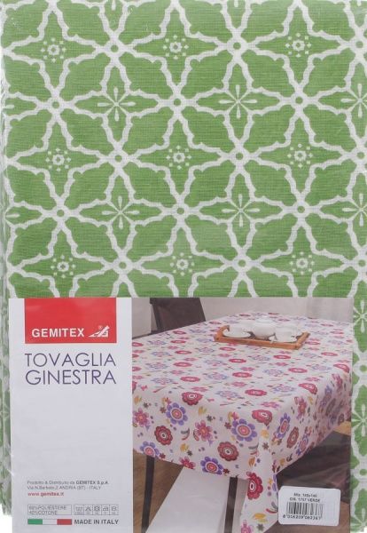 Скатертина Ginestra клен 140x140 см зелений Gemitex 