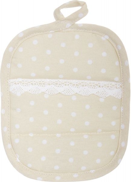 Прихватка-рукавиця Горох молочний Прованс 