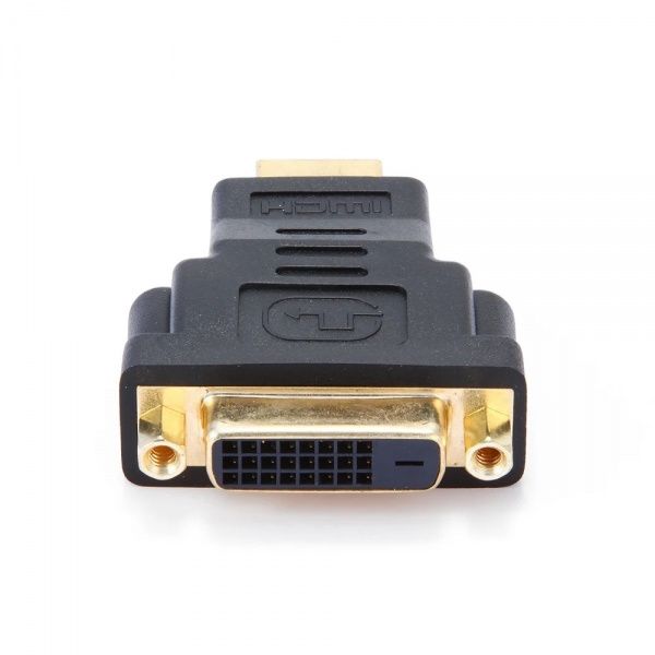 Адаптер Cablexpert чорний (A-HDMI-DVI-3) HDMI-DVI, M/F, позолочені контакти 