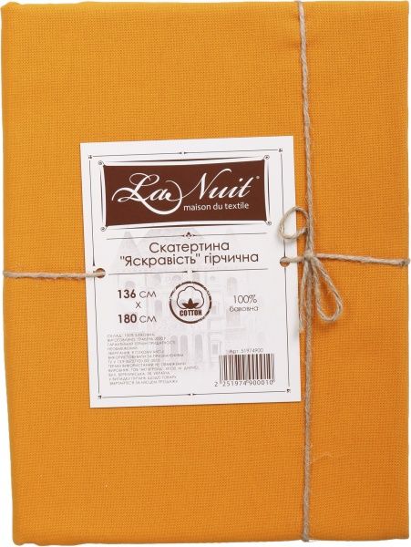 Скатерть Красочность 136x180 см горчичный La Nuit 