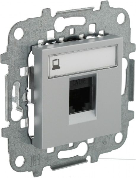 Розетка компьютерная ABB Zenit RJ45 8-пол. серебряный N2218 PL PC1-Z