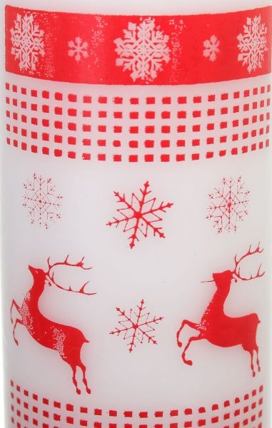 Свічка Циліндр Олені Санти біла 60х150 Pako-If