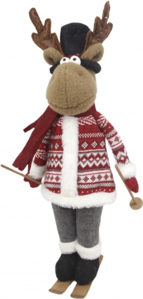 Декорация новогодняя SHENZHEN NANSING SCIENCE лосик на лыжах 61 см 