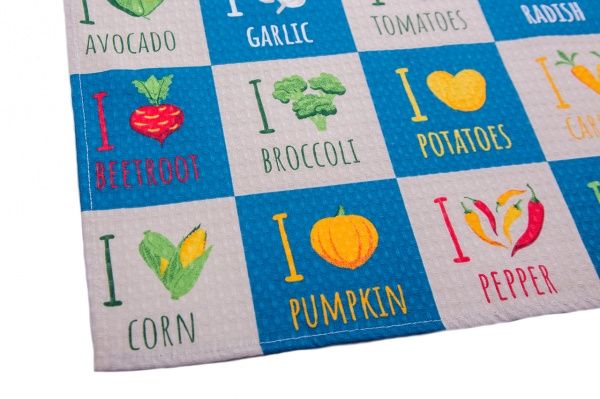 Полотенце вафельное Овощи 45x60 см мульти UP! (Underprice) 