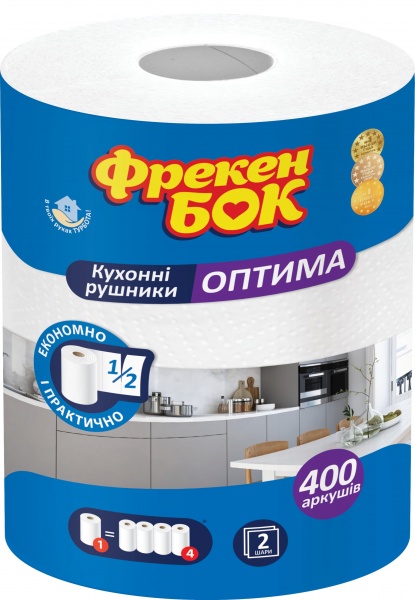 Бумажные полотенца Фрекен Бок Оптима 400 листов двухслойная