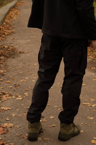 Брюки тактические теплые c Soft Shell р. XXXXL черный (04-10-00-0010) 
