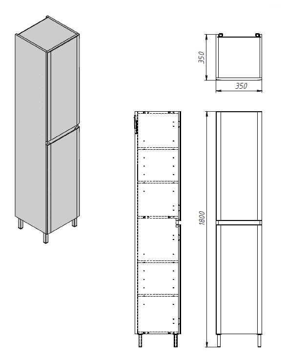 Пенал напольный ЮВЕНТА