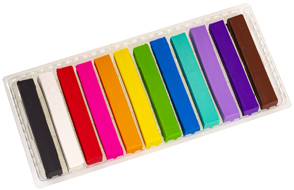 Пластилін восковий Чисті руки 12 кольорів квадратний 200 г 7627-2С CLASS