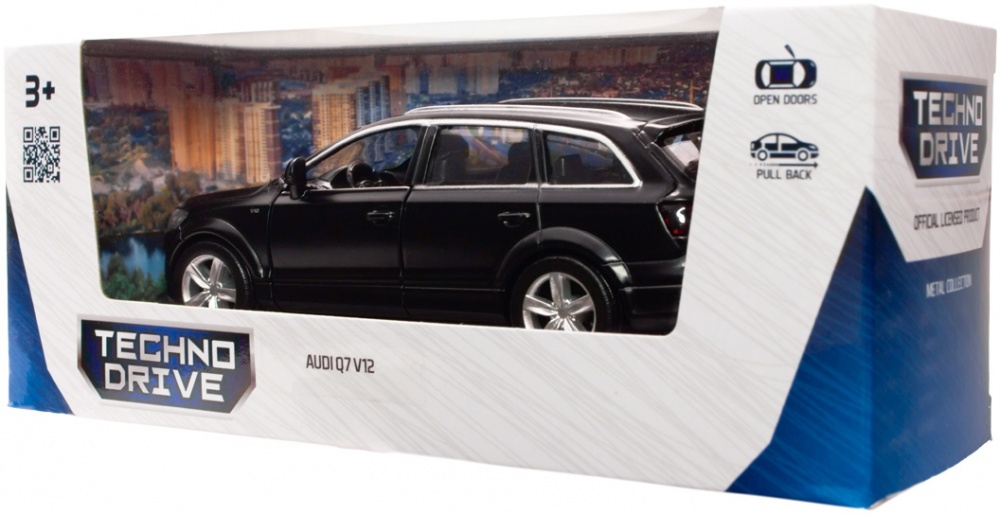 Автомодель TechnoDrive 1:43 Audi Q7 V12 чорний 250433U