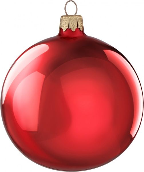 Шар стеклянный d80 однотонный металлик красный