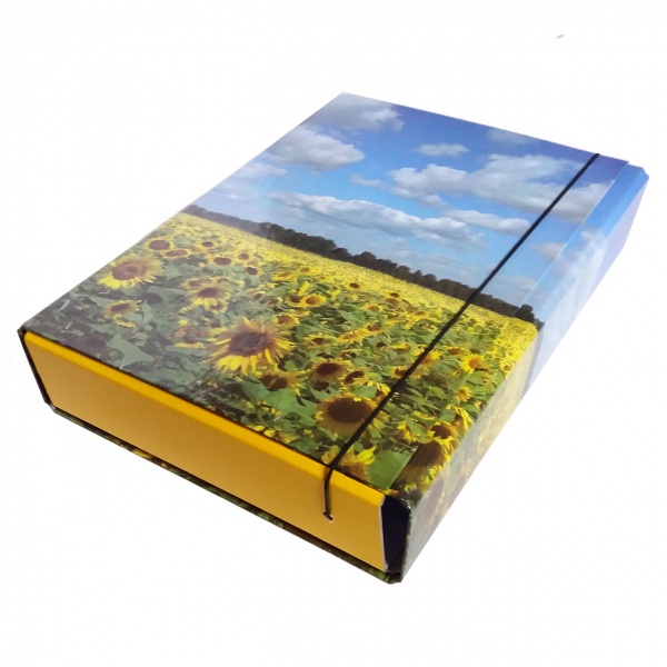 Папка-короб на резинке А4 60 мм PP-покрытие в ассортименте iTEM