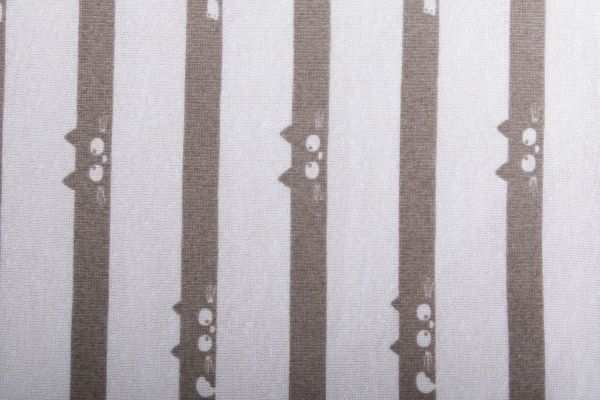 Простынь на резинке трикотажная Котики 90x200 см белый с принтом Homeline 