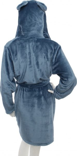 Халат женский капюшон с ушками р. L голубой 