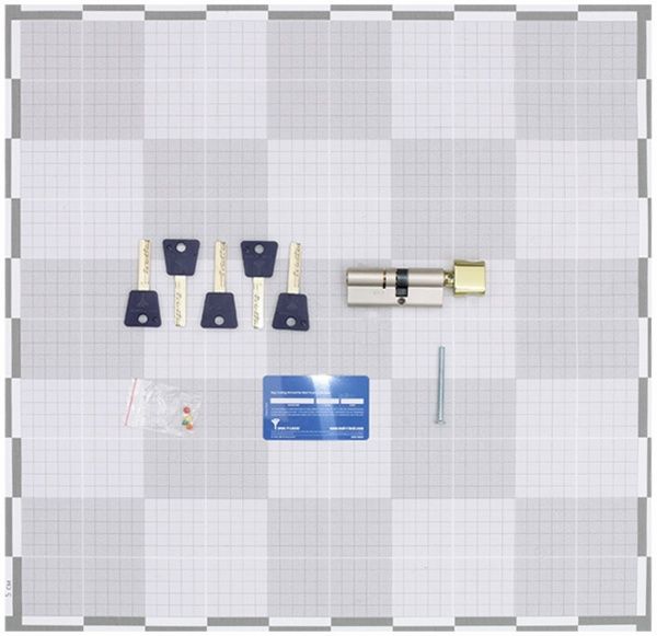 Циліндр Mul-T-Lock 7х7 43x33 ключ-вороток 76 мм нікельлатунь