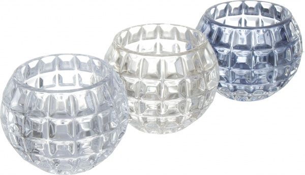 Подсвечник стеклянный 12.5х11 см в ассортименте