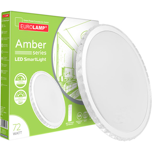 Светильник светодиодный Eurolamp Amber N16 с пультом ДУ 72 Вт белый 3000-6500 К 